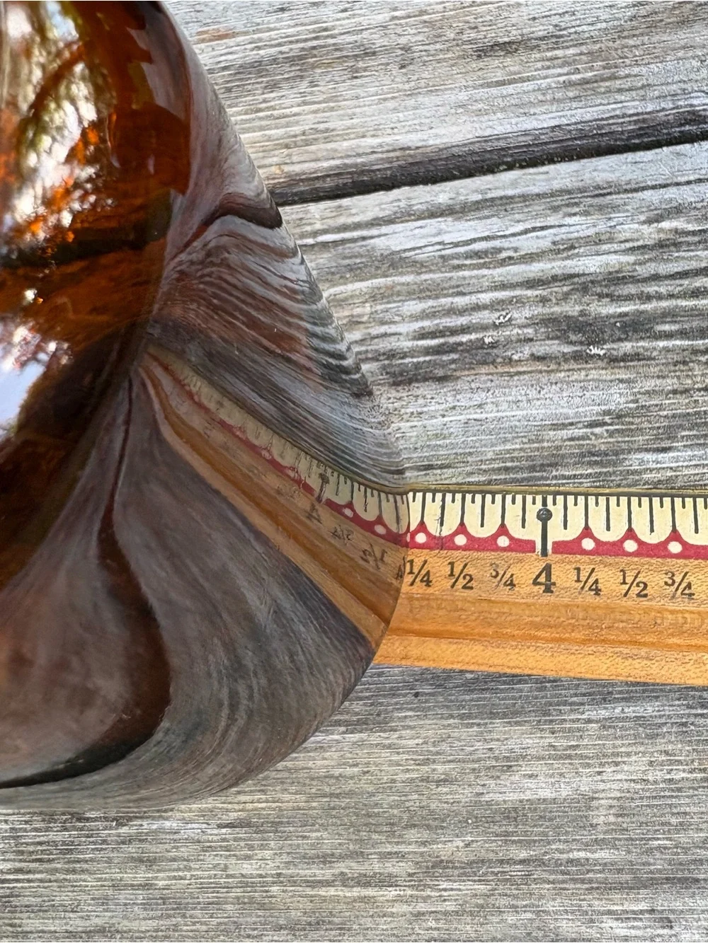 Set of Six Vintage Belgium Amber Brown Glass Apothecary Bottles